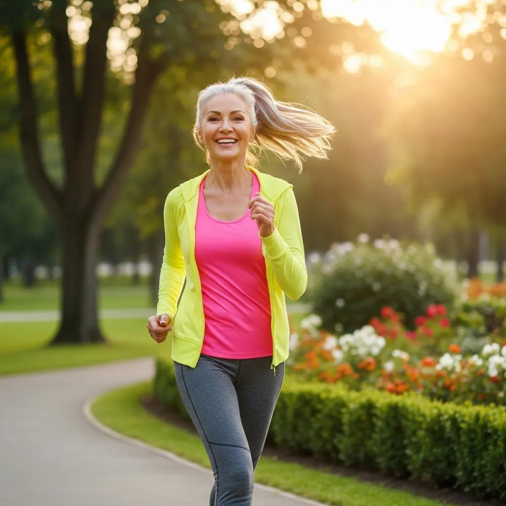 Active older adult enjoying outdoor activities, illustrating potential anti-aging benefits of NAD+ IV therapy